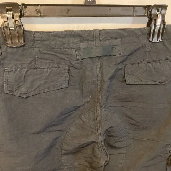 40weft women's size 48 IT dark navy linen blend adjustable cargo pants 34x33 - Picture 6 of 10